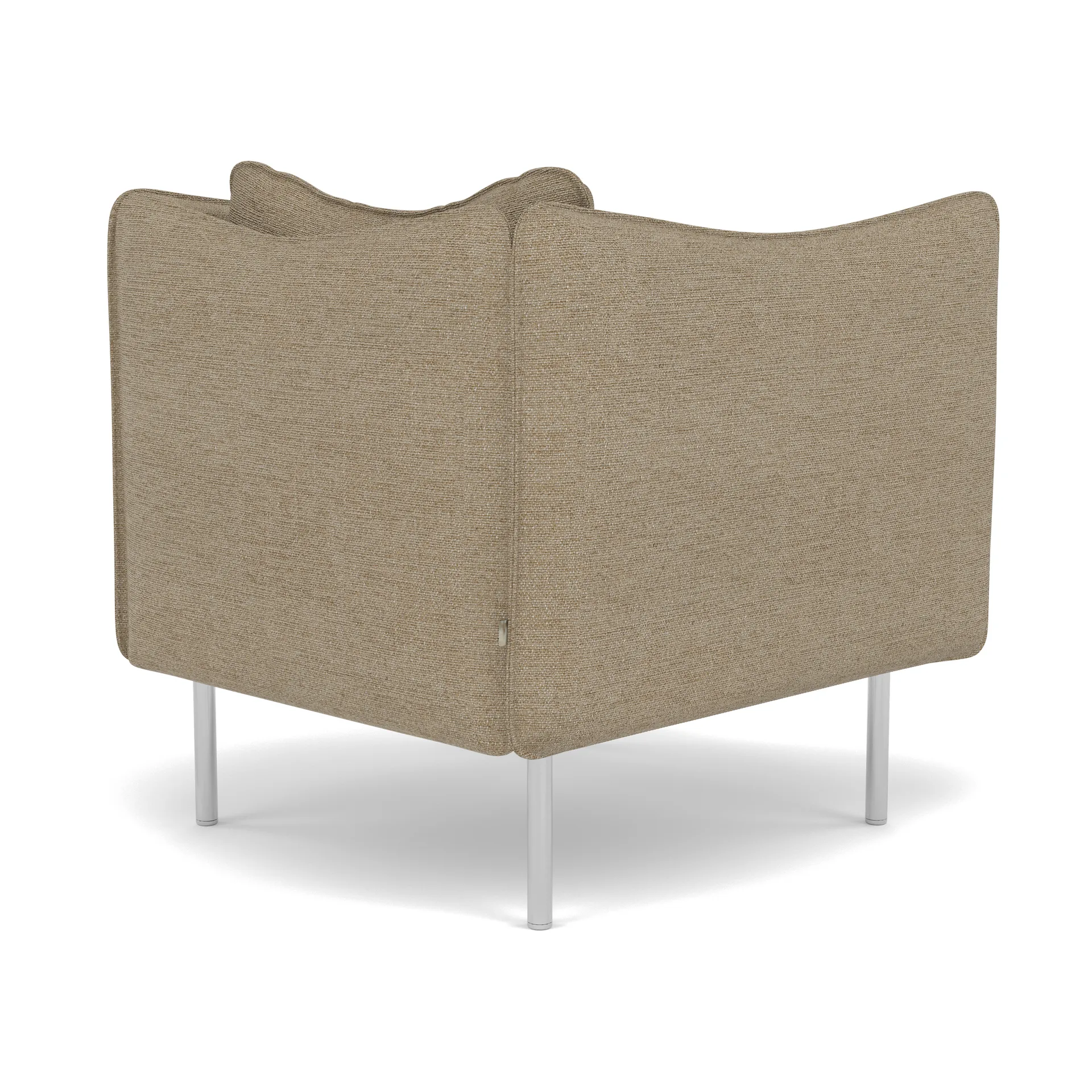 Tiki lenestol small, Ecriture 0240-polished stainless steel Fogia