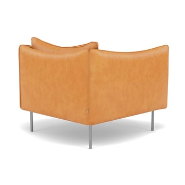 Tiki lenestol - Vintage Cognac-polert rustfritt stål - Fogia