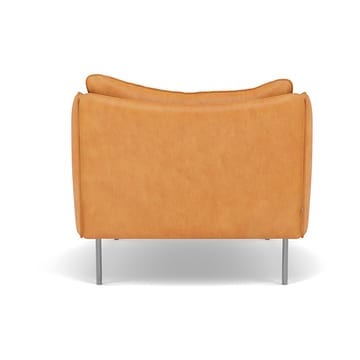 Tiki lenestol - Vintage Cognac-polert rustfritt stål - Fogia