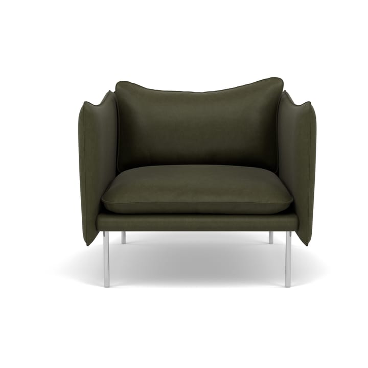 Tiki lenestol - Vintage Olive-polert rustfritt stål - Fogia