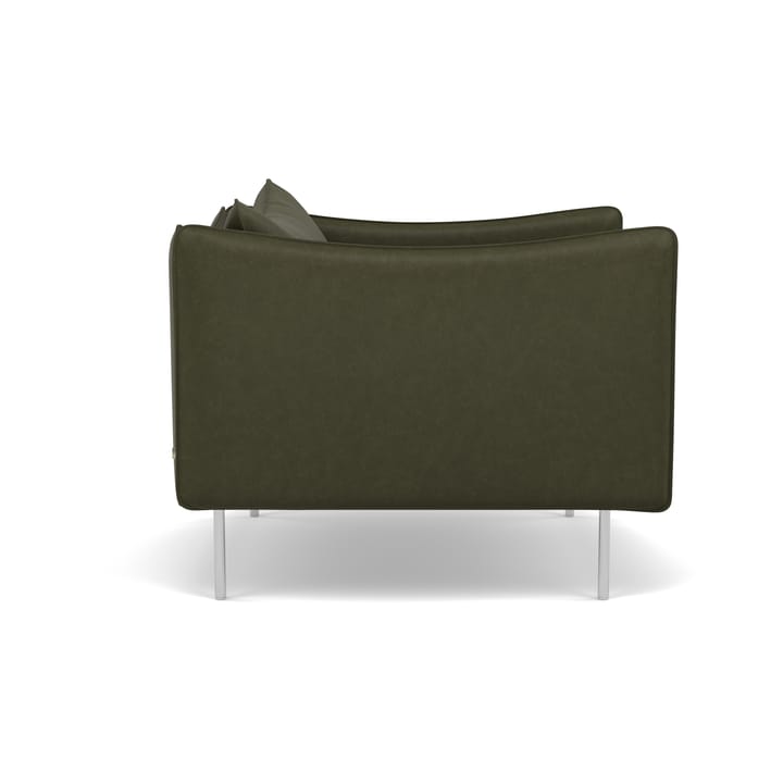 Tiki lenestol, Vintage Olive-polert rustfritt stål Fogia