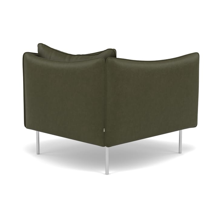 Tiki lenestol, Vintage Olive-polert rustfritt stål Fogia