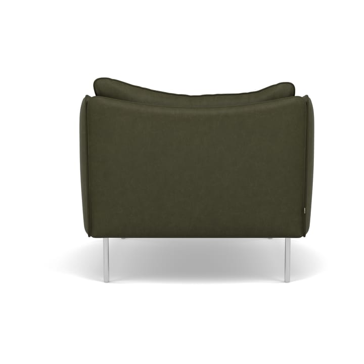 Tiki lenestol, Vintage Olive-polert rustfritt stål Fogia
