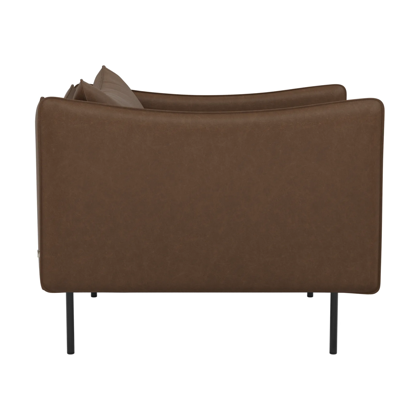 Tiki lenestol, Vintage Tabacco-svarte stålben Fogia