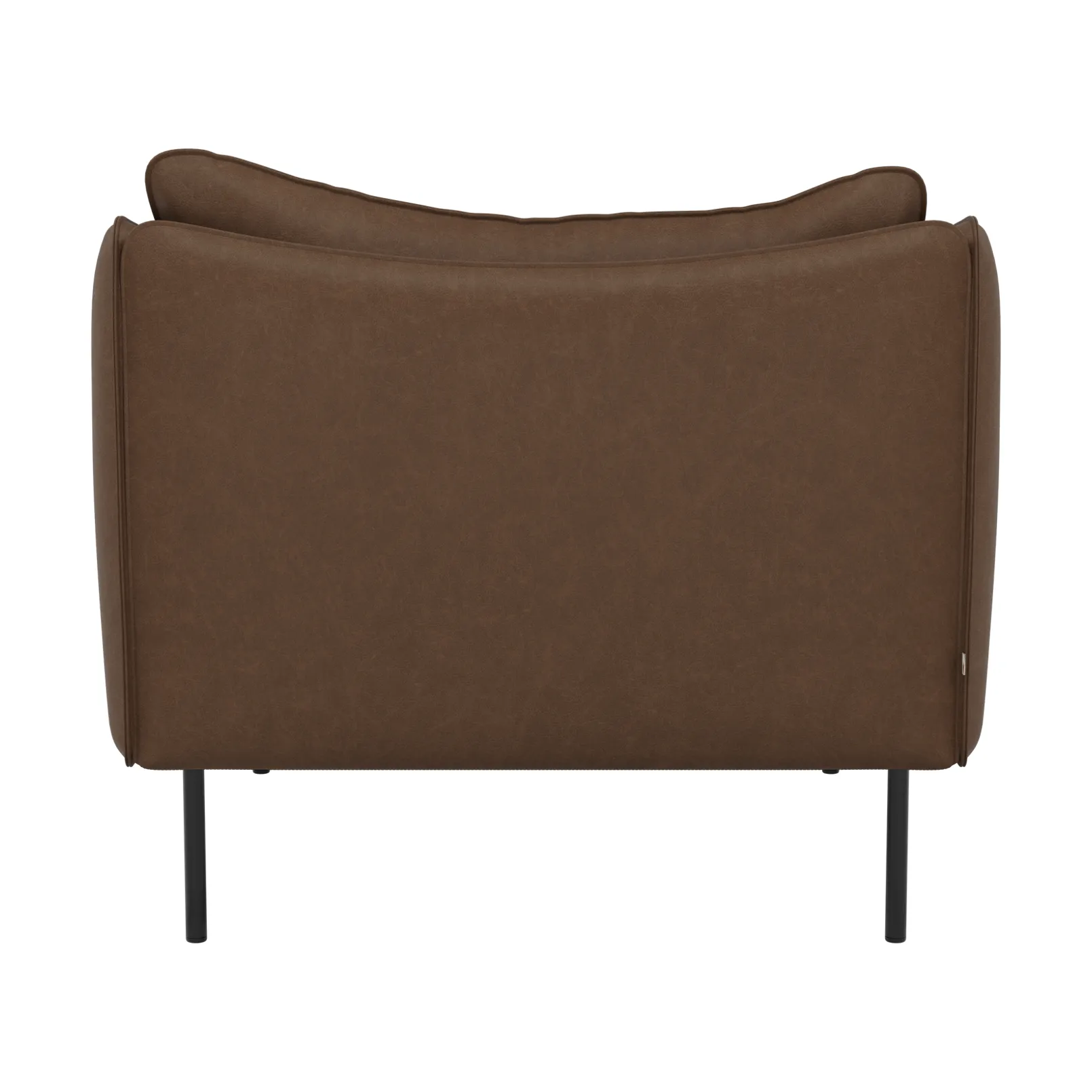 Tiki lenestol, Vintage Tabacco-svarte stålben Fogia