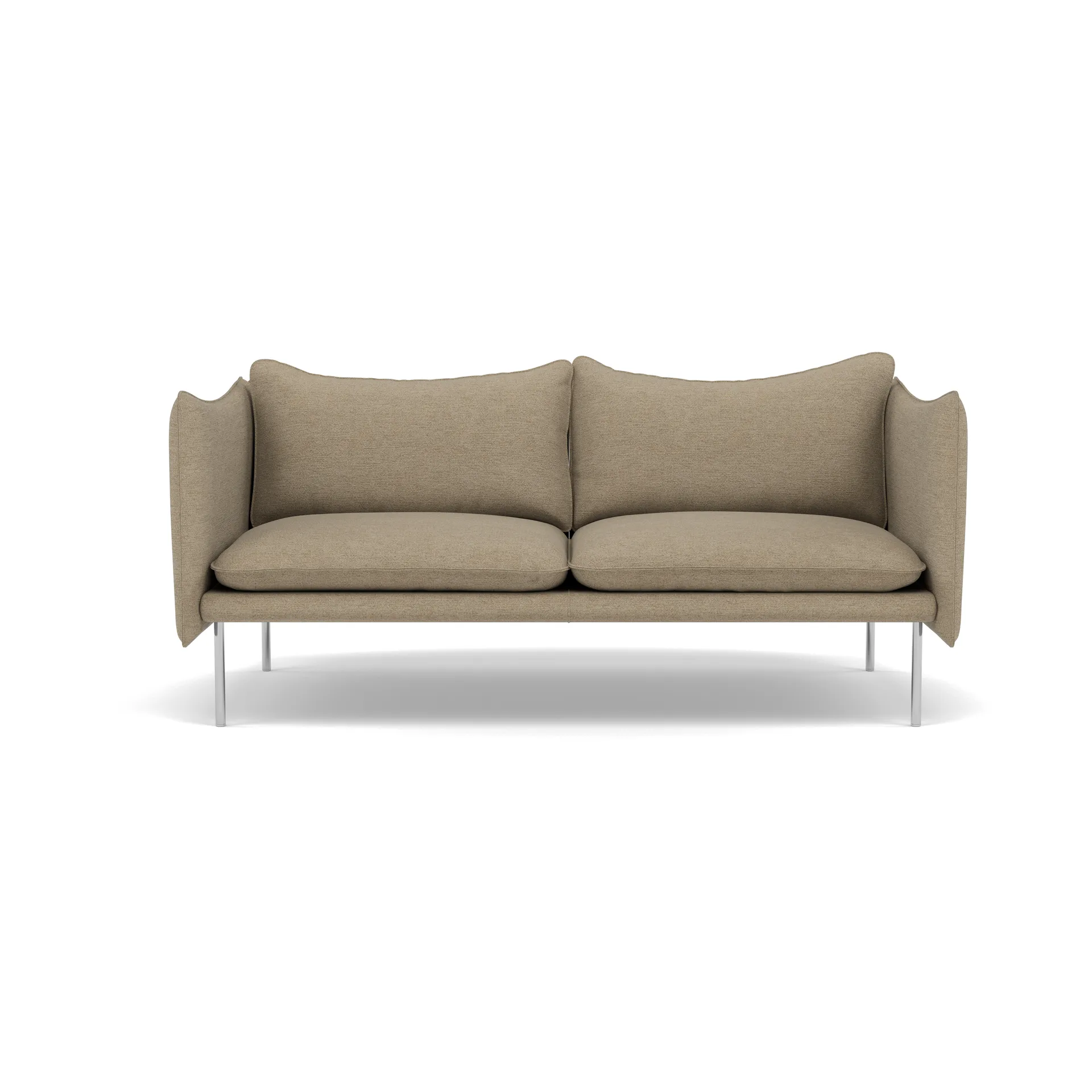 Tiki sofa 2-seter, Ecriture 0240-polished stainless steel Fogia