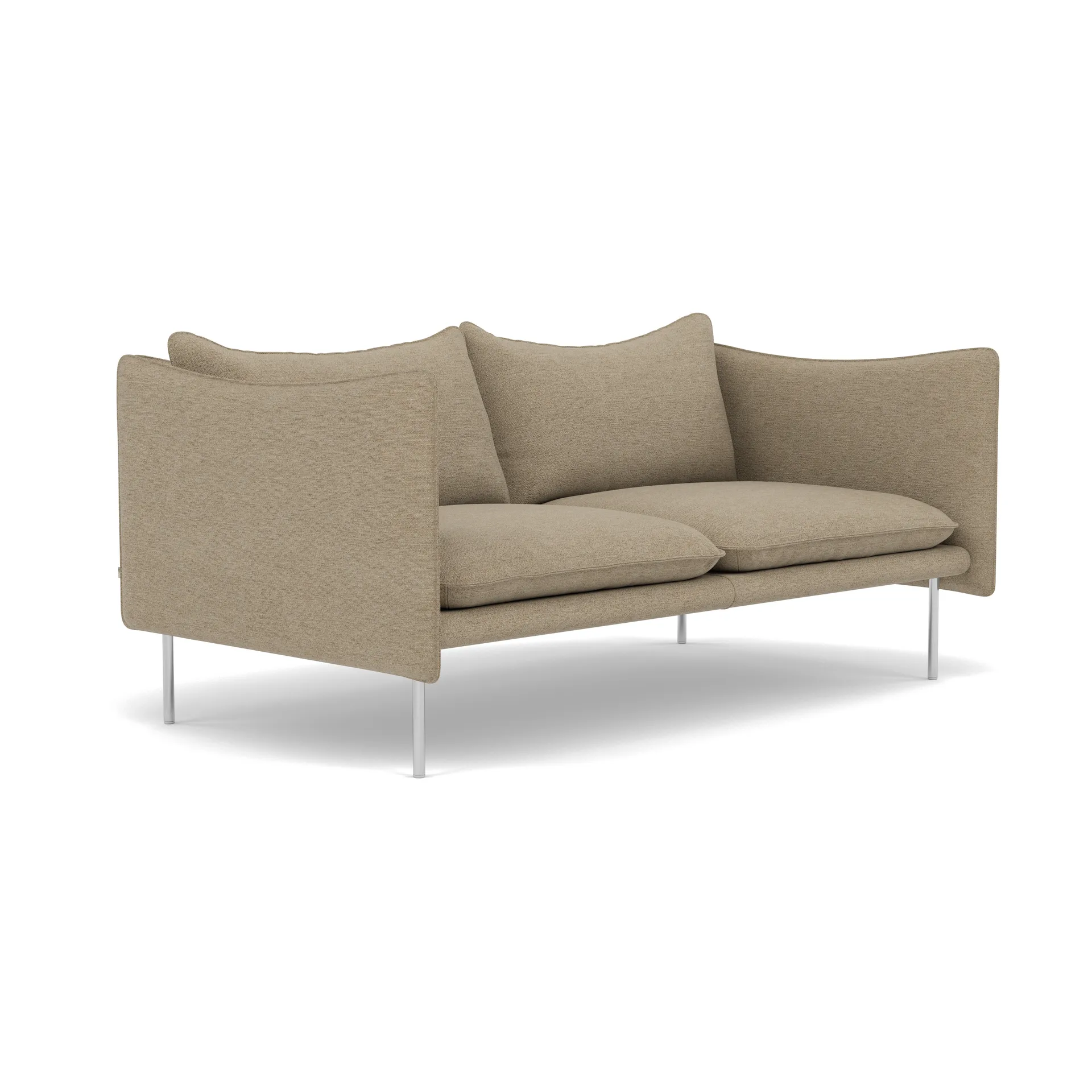 Tiki sofa 2-seter, Ecriture 0240-polished stainless steel Fogia