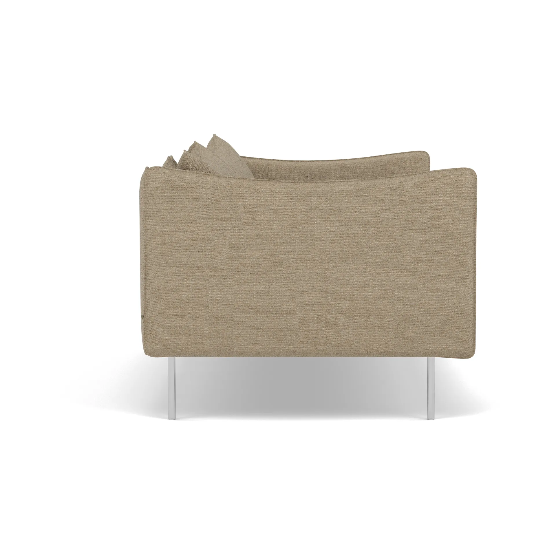 Tiki sofa 2-seter, Ecriture 0240-polished stainless steel Fogia