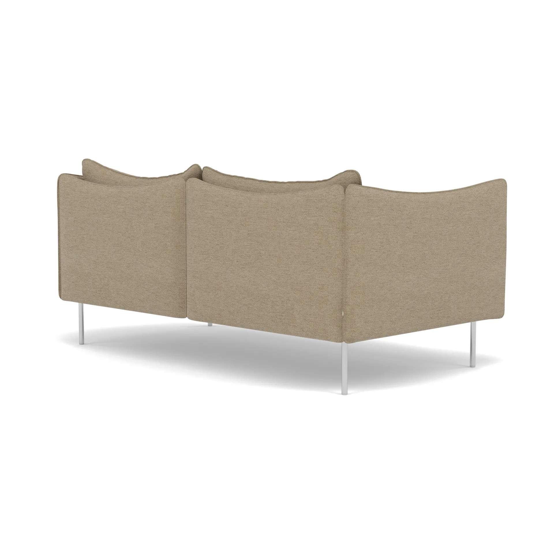 Tiki sofa 2-seter, Ecriture 0240-polished stainless steel Fogia
