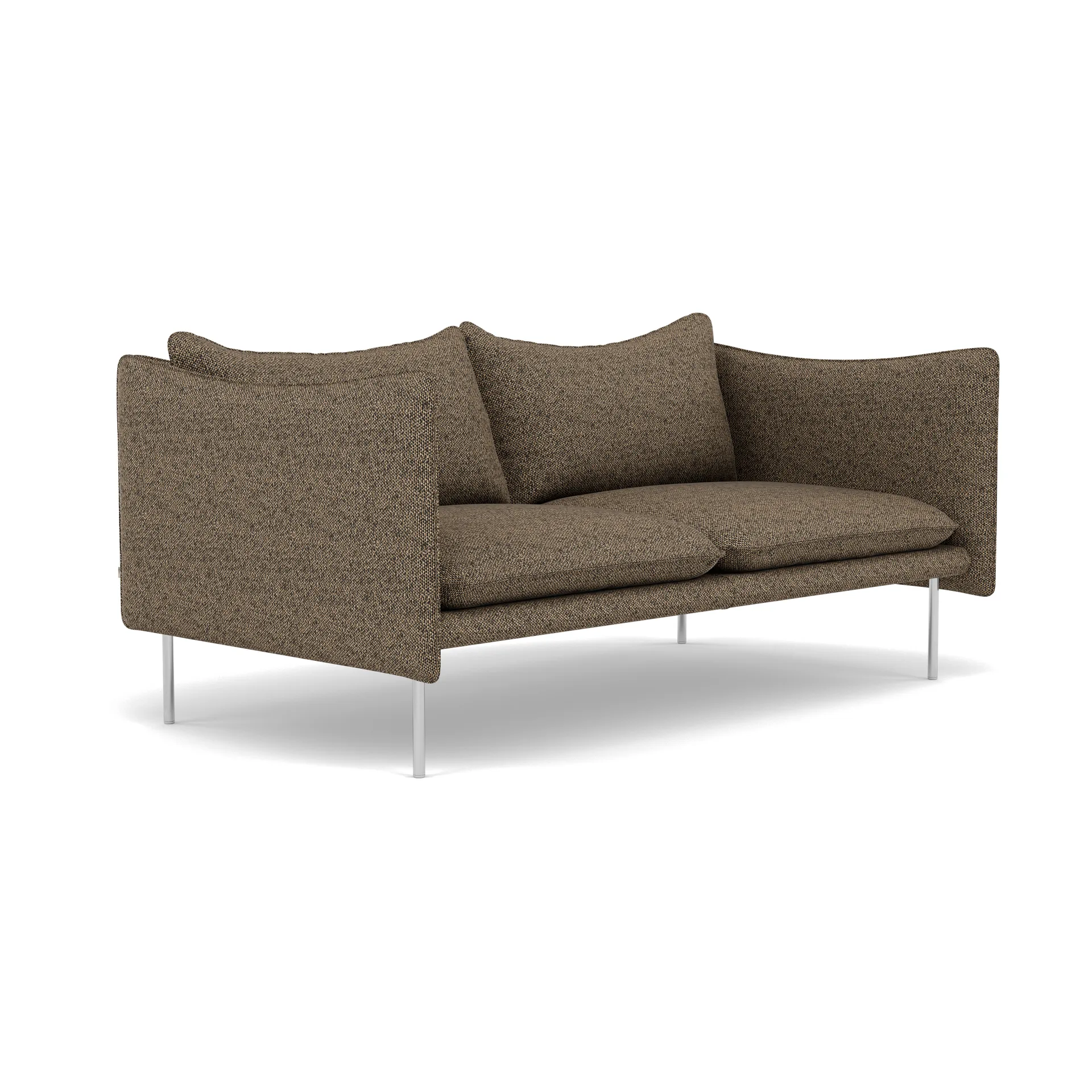 Tiki sofa 2-seter, Safire 0001-polert rustfritt stål Fogia