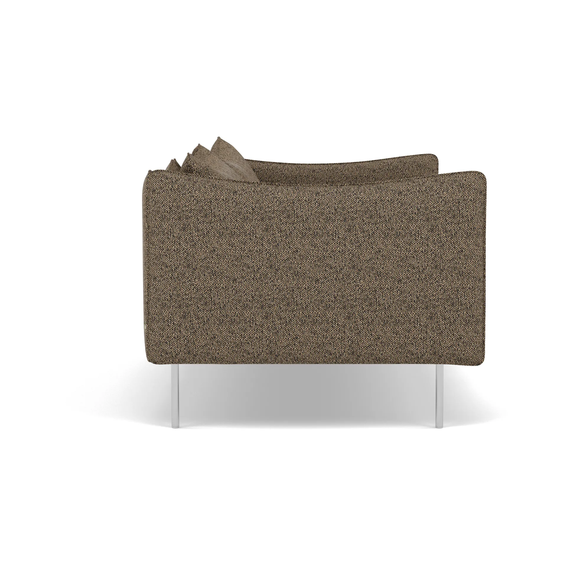 Tiki sofa 2-seter, Safire 0001-polert rustfritt stål Fogia