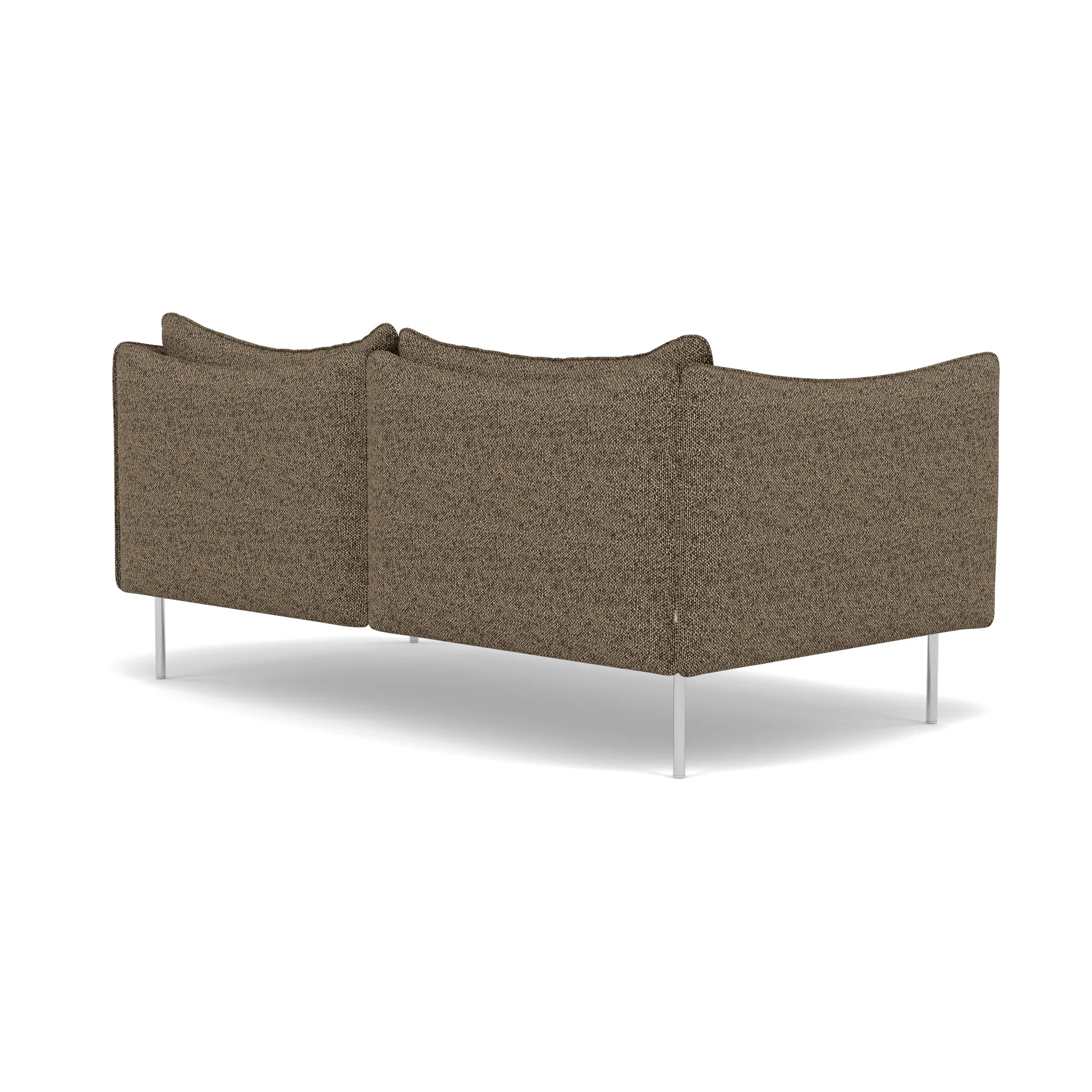 Tiki sofa 2-seter, Safire 0001-polert rustfritt stål Fogia