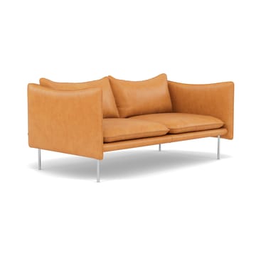 Tiki sofa 2-seter - Vintage Cognac-polert rustfritt stål - Fogia