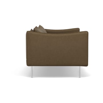 Tiki sofa 2-seter - Vintage Tabacco-polert rustfritt stål - Fogia