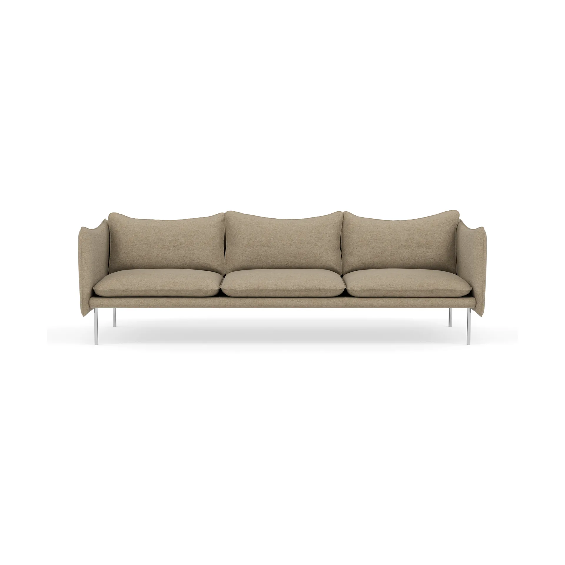 Tiki sofa 3-seter, Ecriture 0240-polished stainless steel Fogia