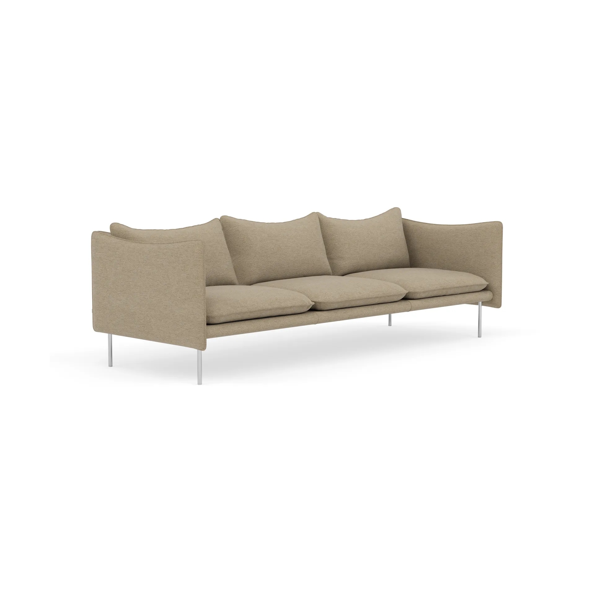 Tiki sofa 3-seter, Ecriture 0240-polished stainless steel Fogia
