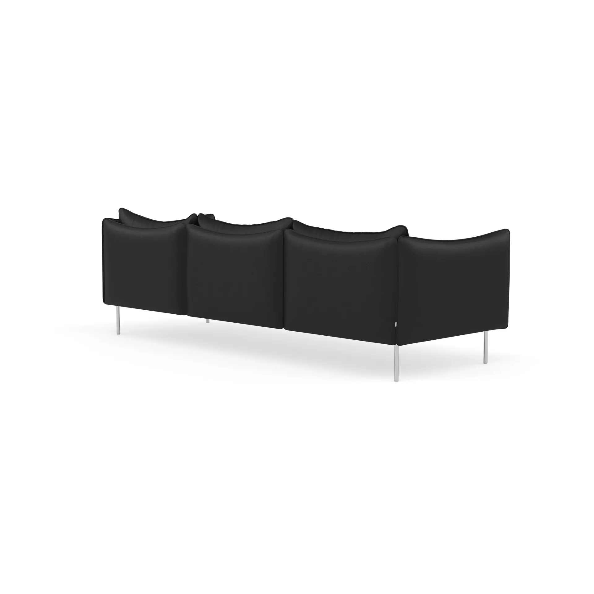 Tiki sofa 3-seter, Elmosoft 99999-polished stainless steel Fogia