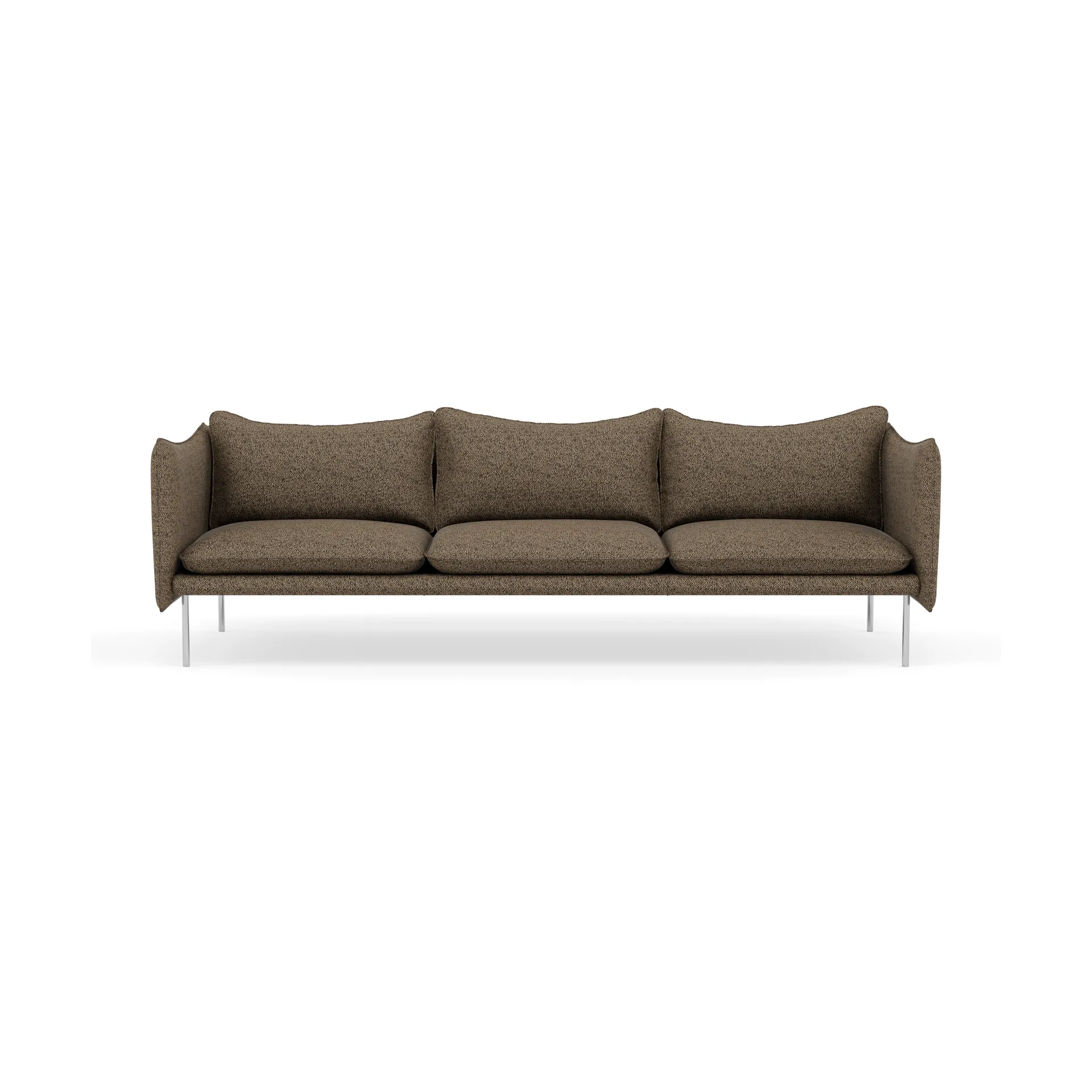 Tiki sofa 3-seter, Safire 0001-polished stainless steel Fogia