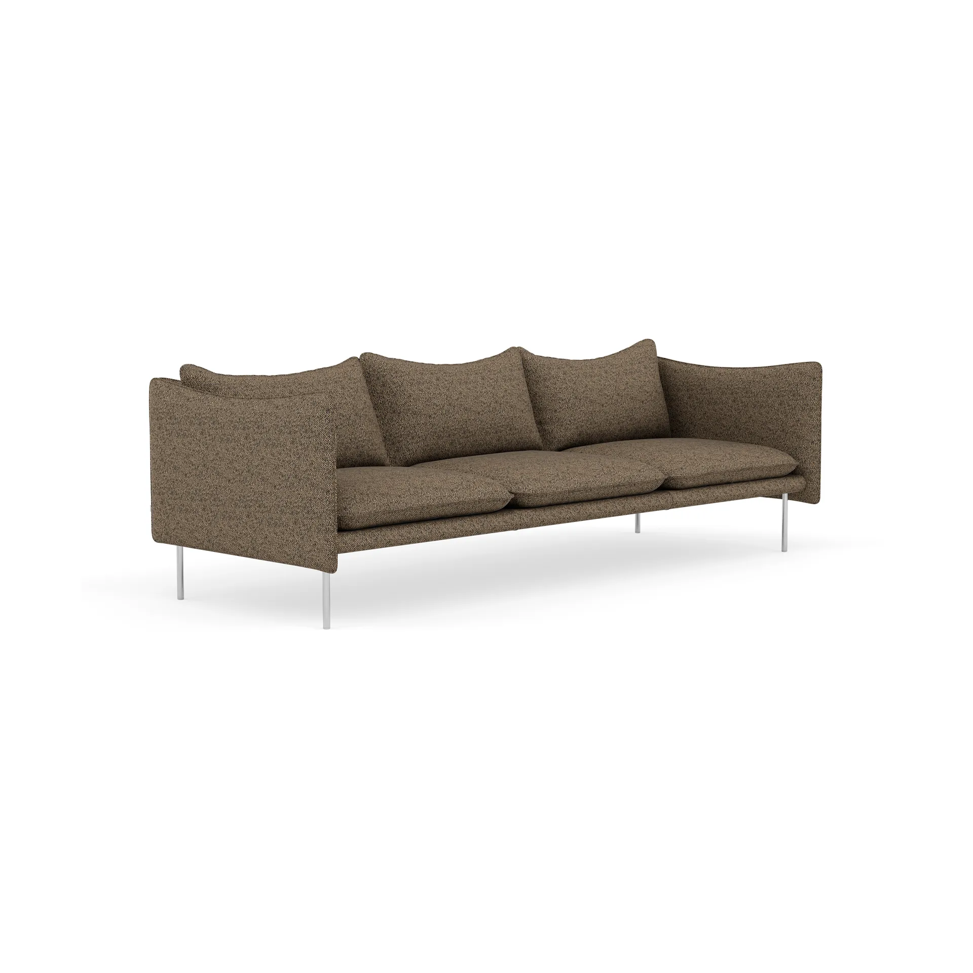Tiki sofa 3-seter, Safire 0001-polished stainless steel Fogia