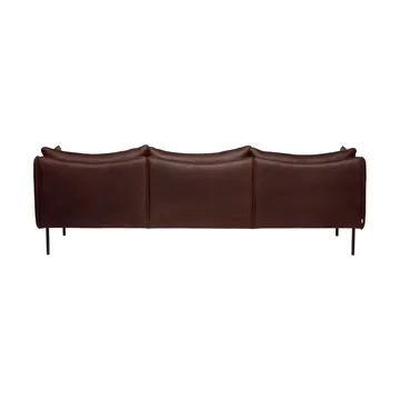 Tiki sofa 3-seter - Skinn Vintage Dark Chocolate – svarte metallbein - Fogia
