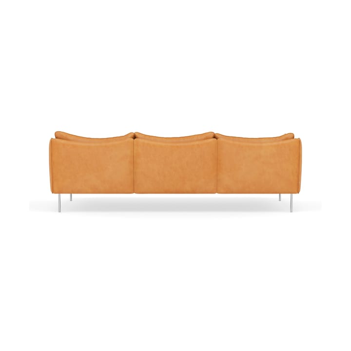 Tiki sofa 3-seter, Vintage Cognac-polished stainless steel Fogia