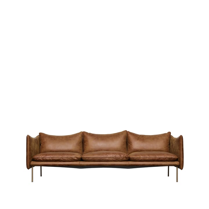 Tiki sofa 3-seter - Vintage rangers brun-svarte ben - Fogia