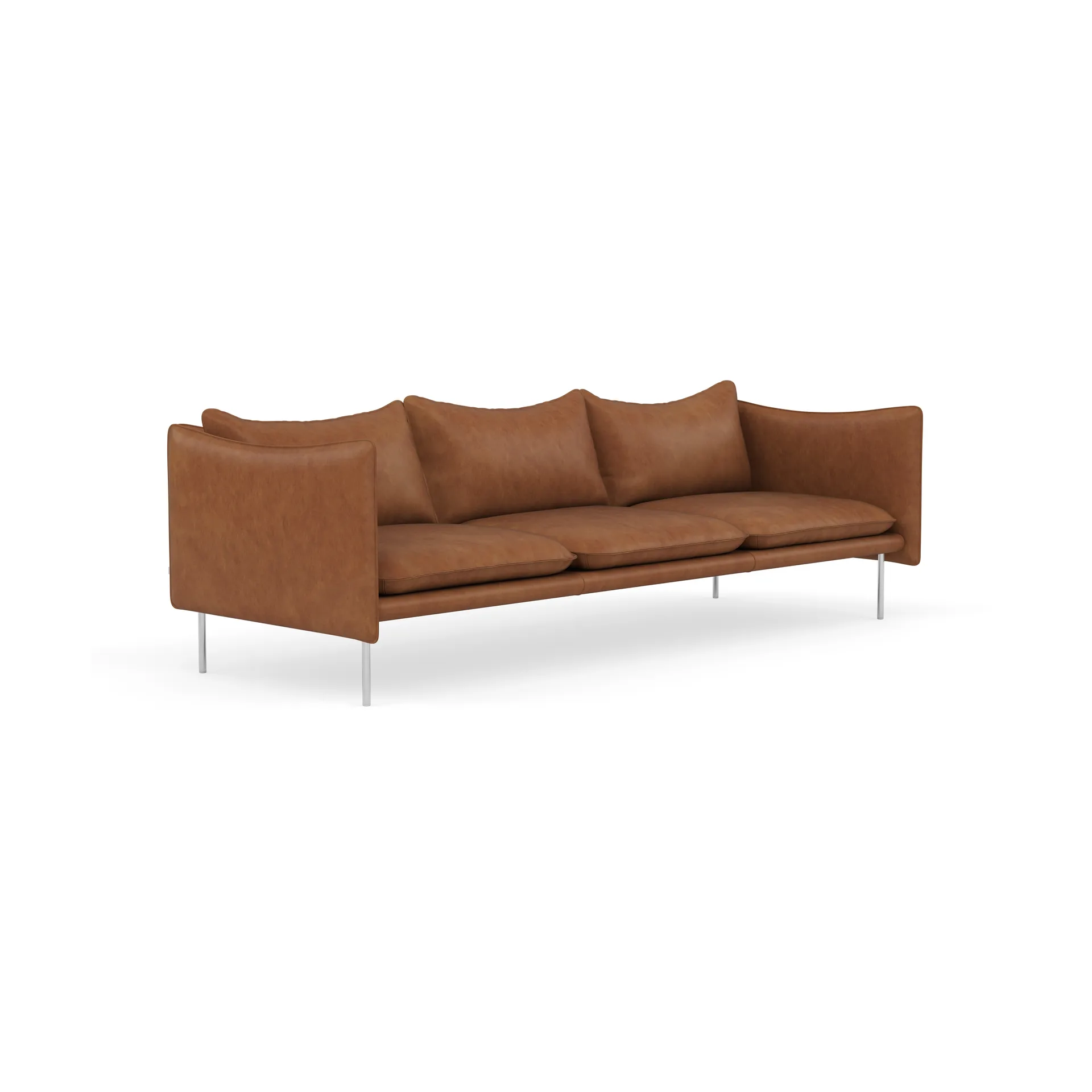 Tiki sofa 3-seter, Vintage Rangers-polished stainless steel Fogia