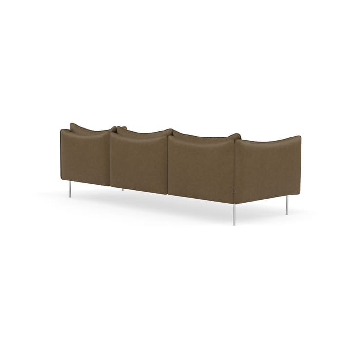 Tiki sofa 3-seter, Vintage Tabacco-polished stainless steel Fogia