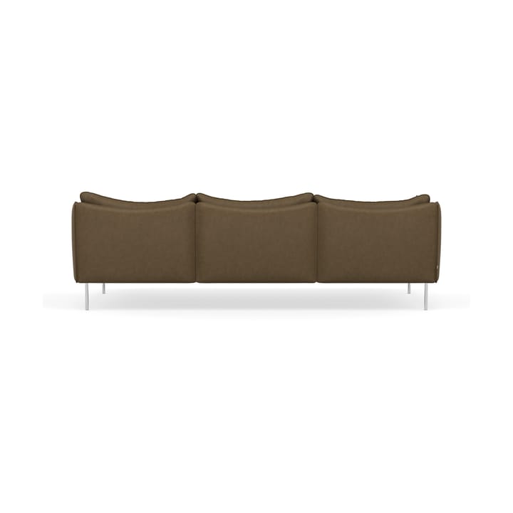 Tiki sofa 3-seter, Vintage Tabacco-polished stainless steel Fogia
