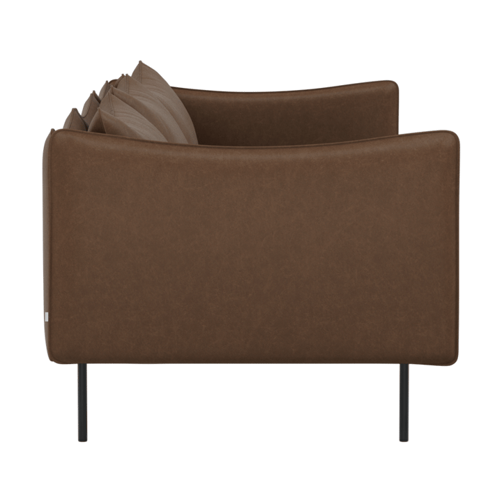 Tiki sofa 3-seter, Vintage Tabacco-svarte stålben Fogia
