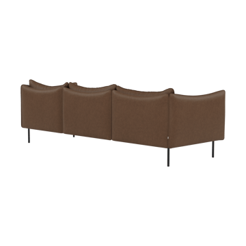 Tiki sofa 3-seter - Vintage Tabacco-svarte stålben - Fogia