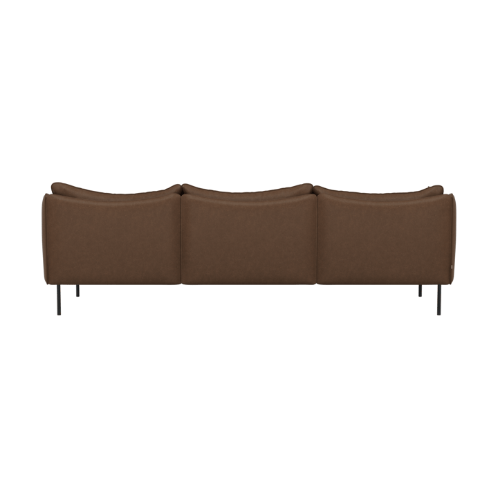 Tiki sofa 3-seter, Vintage Tabacco-svarte stålben Fogia