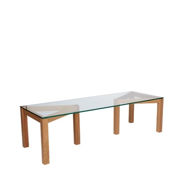 Winwin sofabord - glass klart, eikben - Fogia