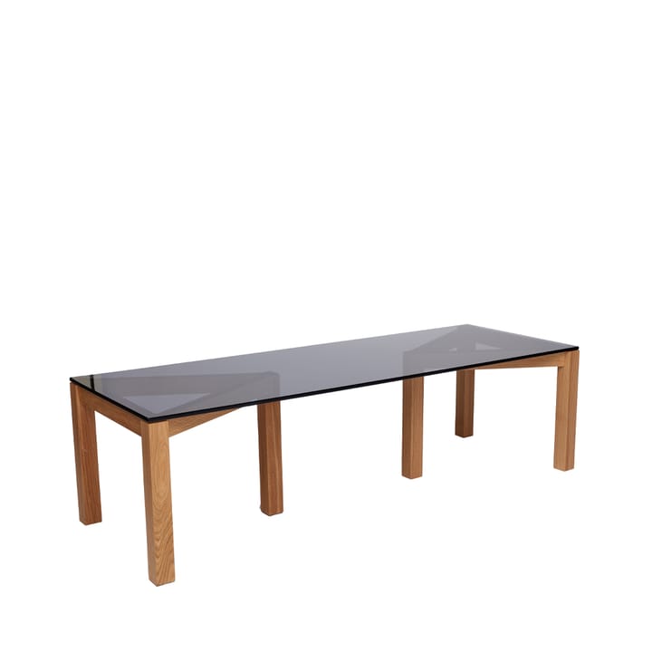 Winwin sofabord, røkt glass, elfenben Fogia