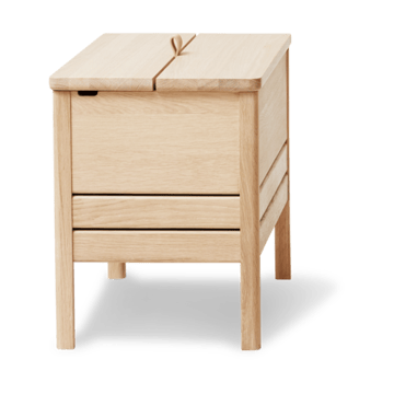 A Line oppbevaringsbenk 68 cm - Hvitlemmet eik - Form & Refine