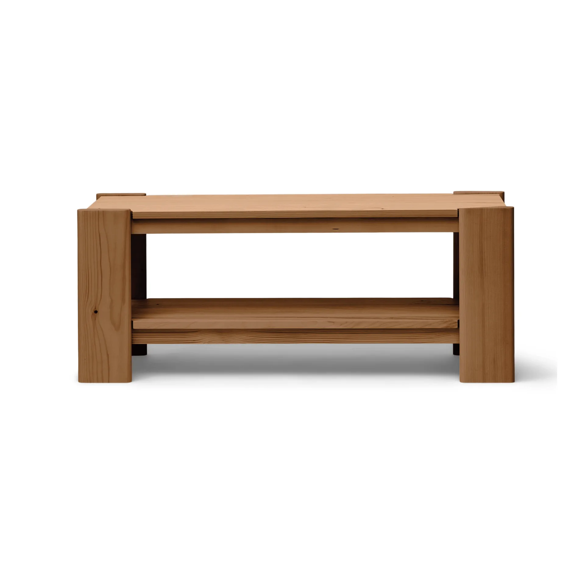 Beam benk, Deep brown pine, 112x45x33 cm Form & Refine