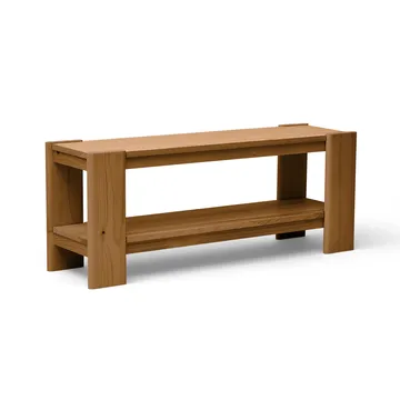 Beam benk - Deep brown pine, 112x45x33 cm - Form & Refine