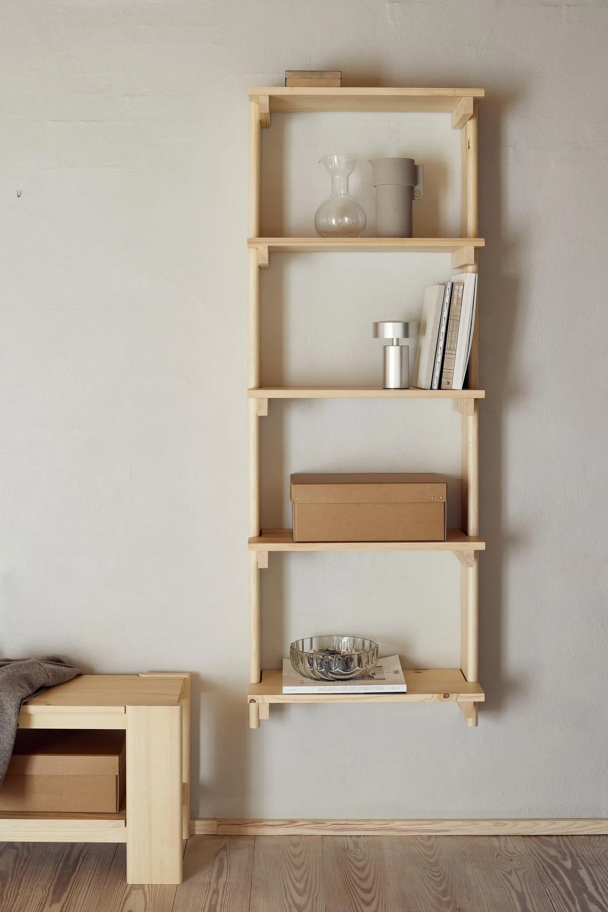 Beam benk, Furu, 112 cm Form & Refine