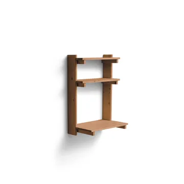Beam Office Shelf hylle med skrivebord - Deep brown pine, 60x90,5x40 cm - Form & Refine
