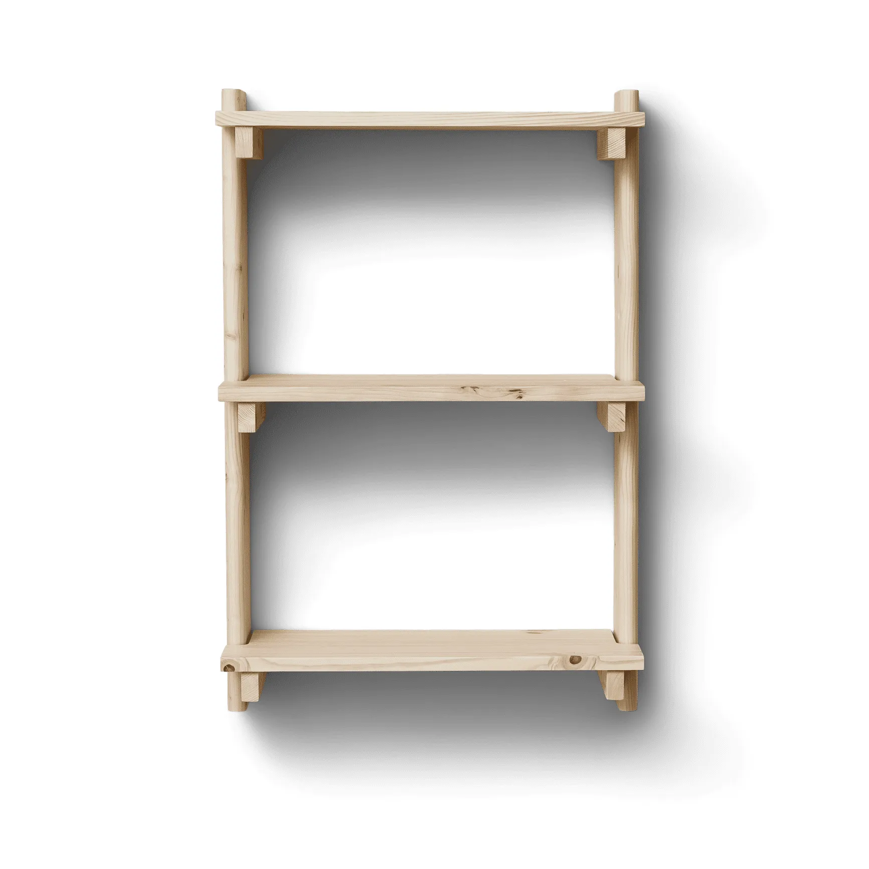 Beam vegghylle 3 hyller, Furu Form & Refine