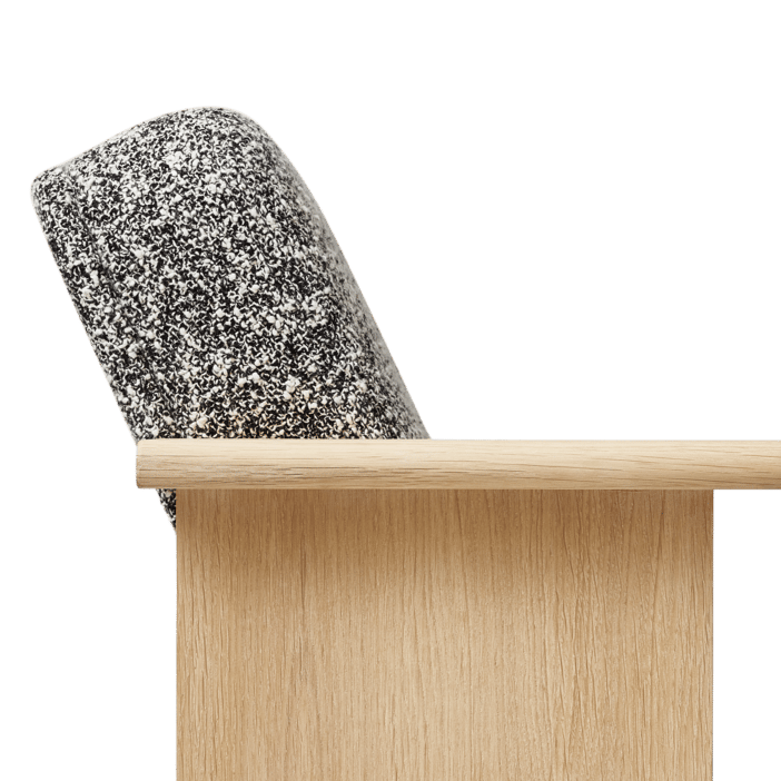 Block loungestol, Hvit eik-Zero 0004 Form & Refine