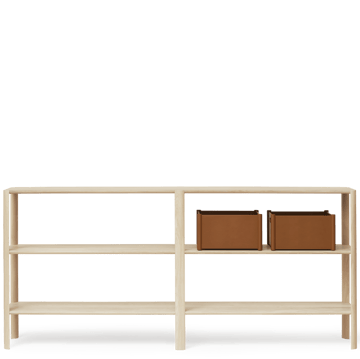 Leaf hylle 3 hyller 92x200 cm - Hvit eik - Form & Refine