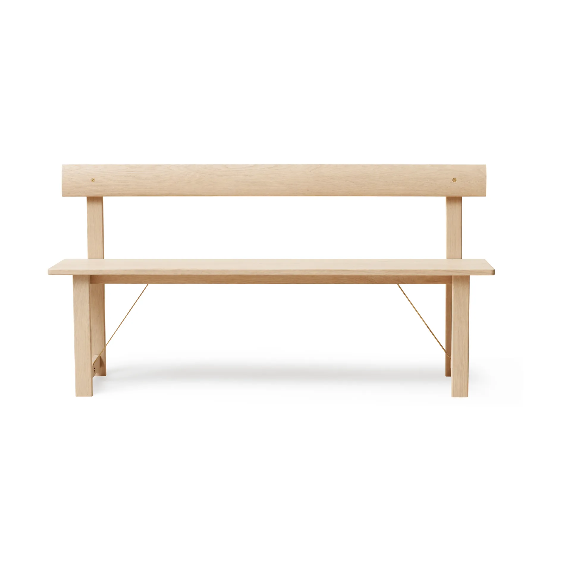 Posisjon benk 155 cm, Eik-messing Form & Refine