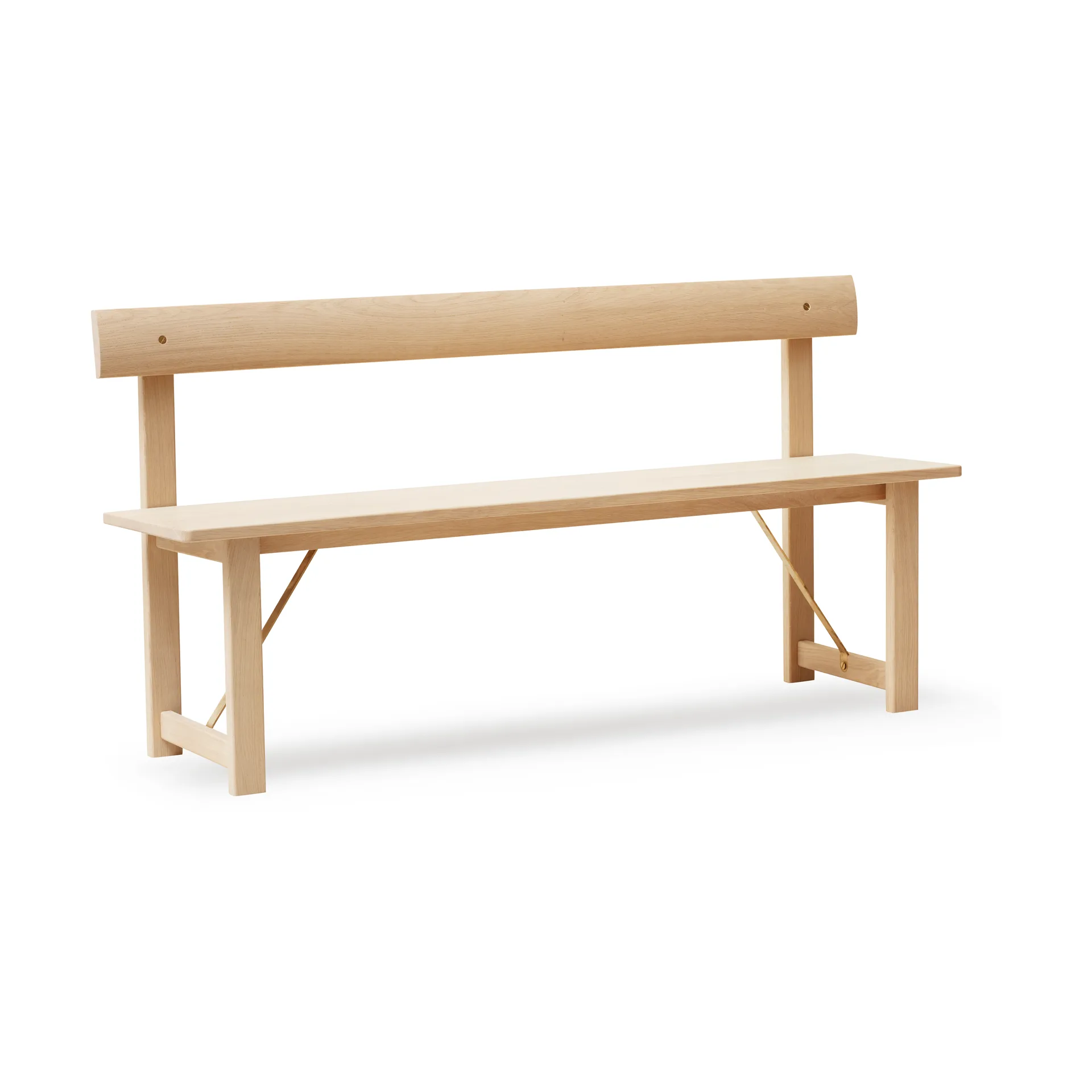 Posisjon benk 155 cm, Eik-messing Form & Refine