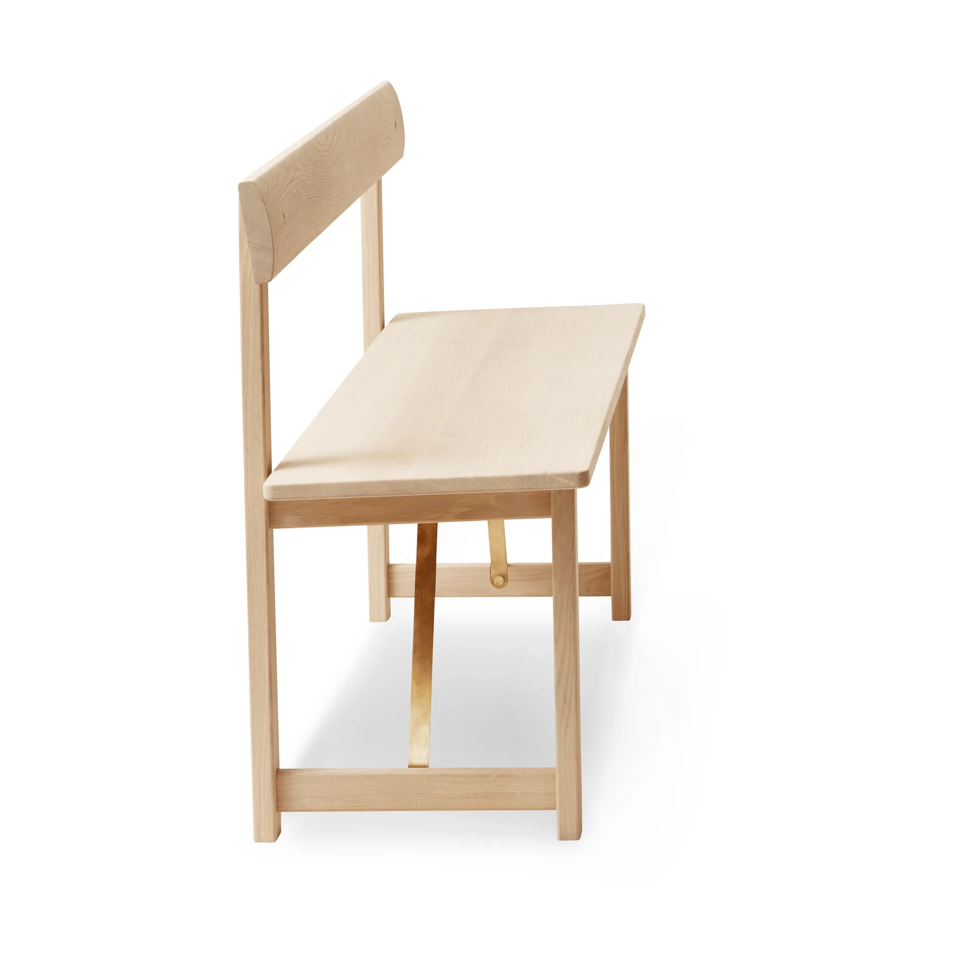 Posisjon benk 155 cm, Eik-messing Form & Refine