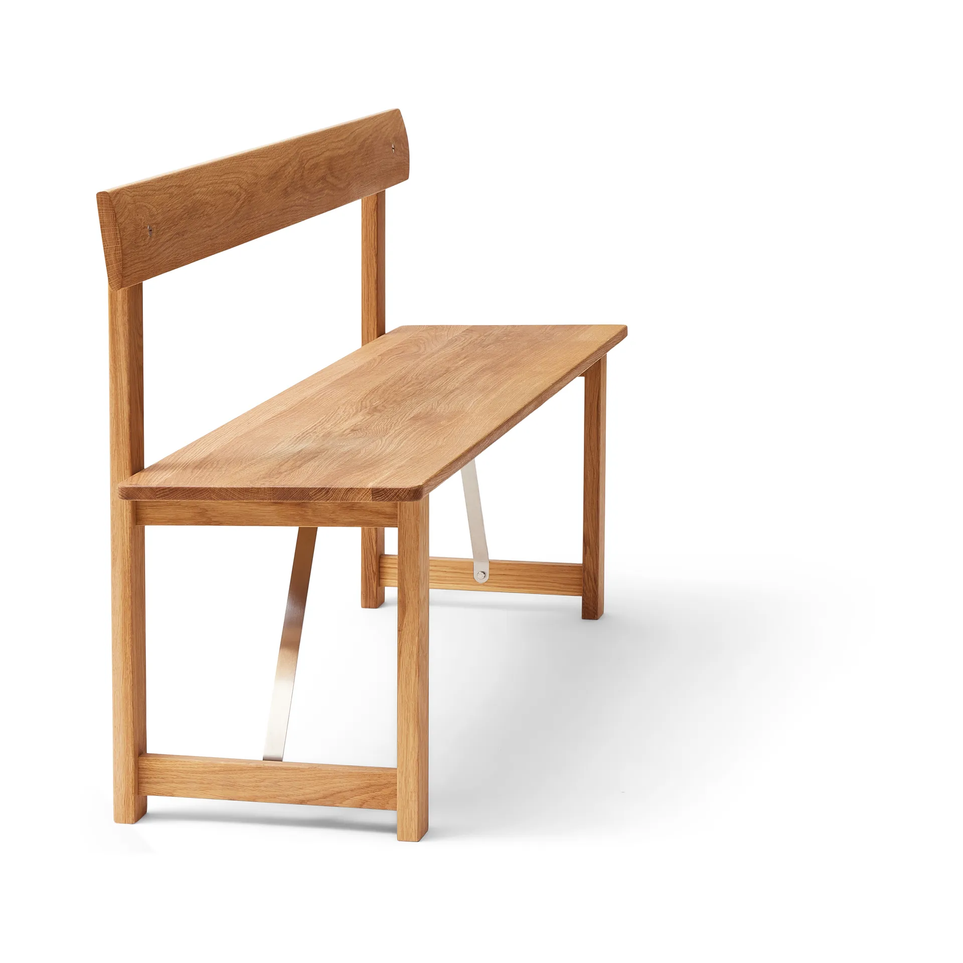 Posisjon benk 155 cm, Eik-stål Form & Refine