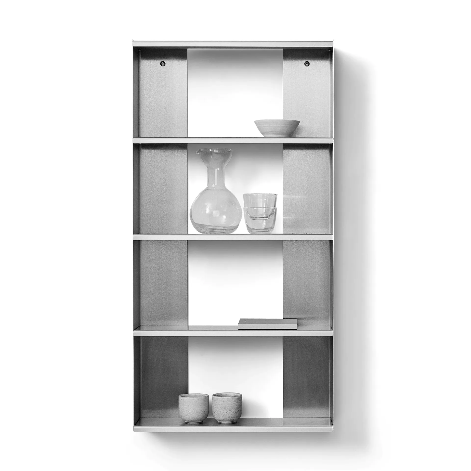 Taper vegghylle, Rustfritt stål, 50x98 cm Form & Refine