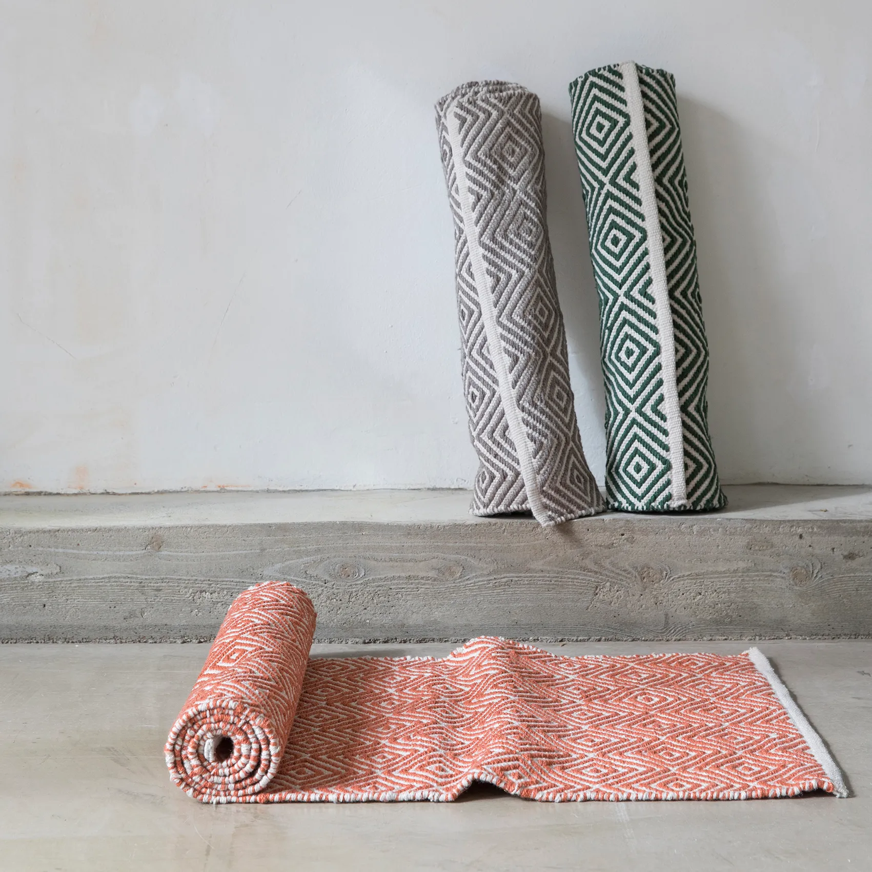 Diamond teppe 70x200 cm, Grey Formgatan