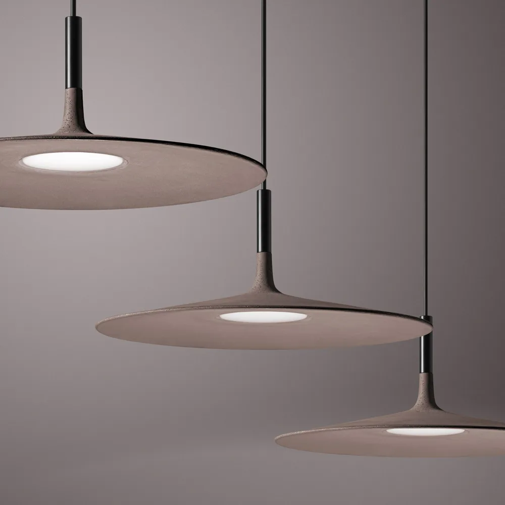 Aplomb Large pendel, Hvit betong Foscarini