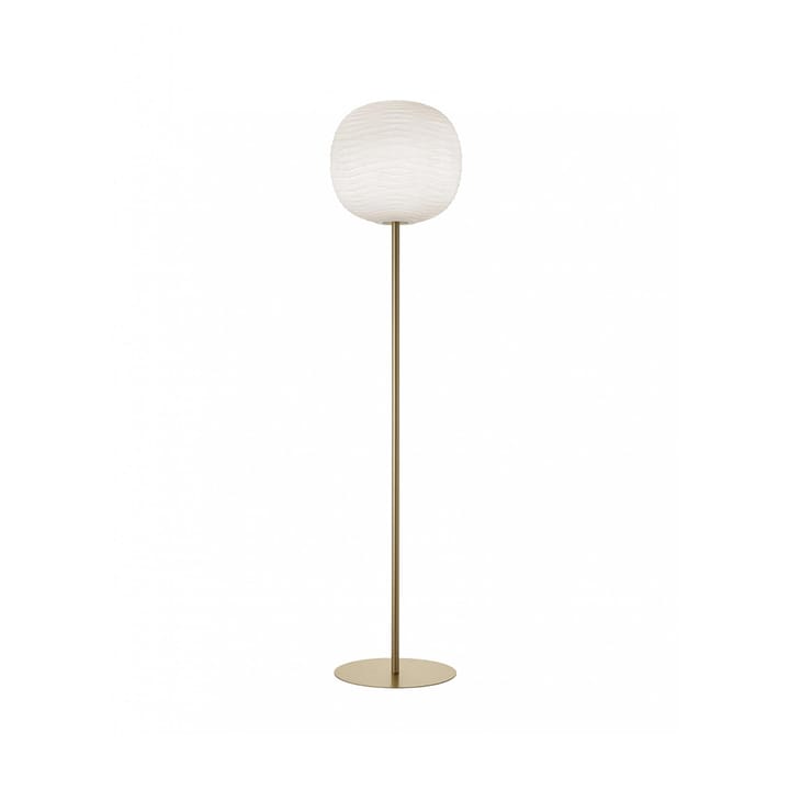 Gem gulvlampe - hvit, gullfarget stativ - Foscarini